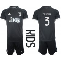 Dres Juventus Gleison Bremer #3 Rezervni za djecu 2023-24 Kratak Rukav (+ kratke hlače)